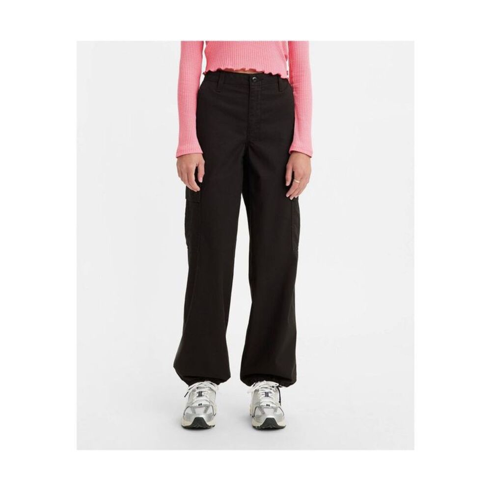 Levi's Women's Mid-Rise 94's Baggy Cargo Wide Leg Jeans - Black Cargo 30